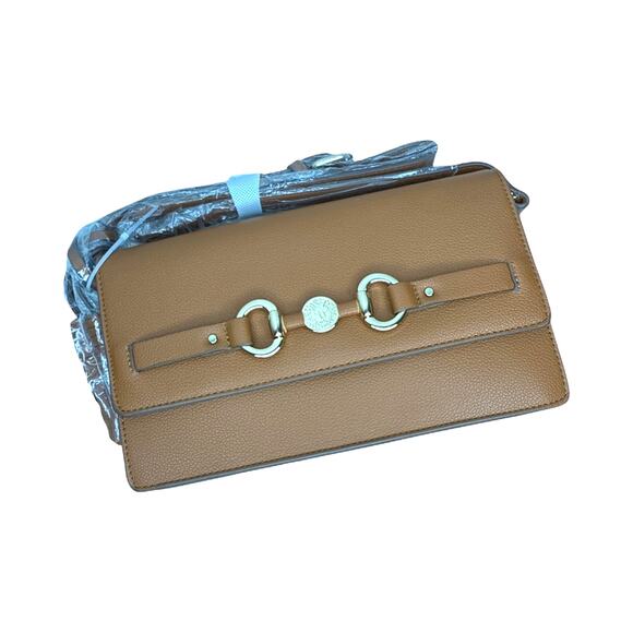 Anne Klein East West Flap Shoulder with Horse Bit Taupe NWT - Picture 3 of 5